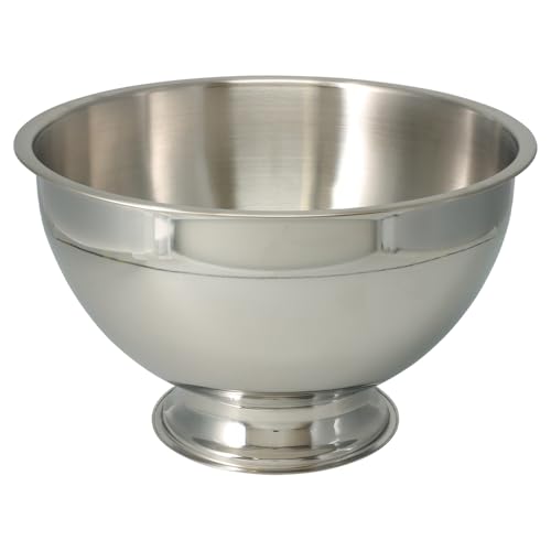 2474U Eleganter Champagnerkühler aus Edelstahl rund 30 x 21 cm