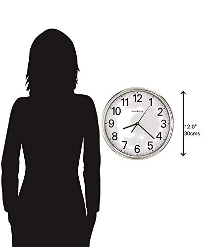 Howard Miller Grand View Wall Clock 547-690 – Polished Silver-Tone Finished Case, Classic Round Design, Reflective Finishes, Modern Home Decor, Quartz Movement #TOP1