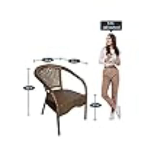 Image of D-8 Patio|Indoor| Outdoor| Living Room | Balcony | Garden | Chair Table Set 4+1 |Furniture Set |Coffee Chair SetPowder Coated| (Golden)