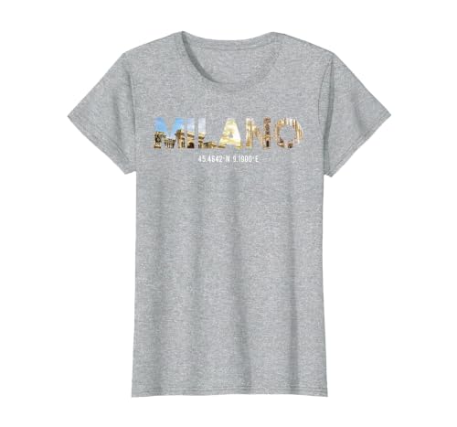 Milano Italy Fashion Italian Native Milano Italia T-Shirt, Women, Heather Grey, XX-Large