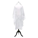 Patty Both 1M Simple Elegent Lace Appliques Wedding Veil With Bridal Veils Comb (White)