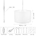 Bearings, Sensors, Tools and More - Pendant Light 15ft Rope for Cord Hanging Lamp Linen Fabric Shade E26 Bulb White - Tools, Bearings, Sensors and More