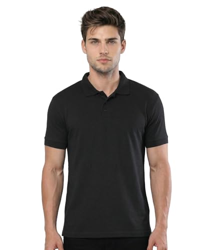 Image of Scott International Men's Cotton Polo T-Shirt | Regular Fit | Breathable & Soft Fabric | Classic Collar with Button Placket | Casual & Office Wear | Summer Essential Polo Tee for Men
