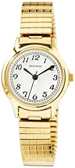 Sekonda Clarke Womens Analogue Watch 26mm dial Gold Stainless Steel