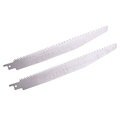 Lot de 2 lames de scie sabre en acier inoxydable S1122C pour couper les os, la viande, le bois, le métal