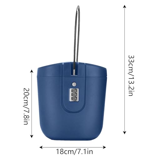 Caixa de bloqueio de viagem, caixa de bloqueio de praia - Cofre portátil com chave à prova d'água c