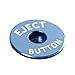 1 & ⅛” Headset Stem Top Cap for MTB Road Mountain Bike, Laser Etched Anodized Aluminum, “EJECT BUTTON” Text (BLUE)