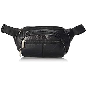 Travelon: RFID Blocking Leather Waist Pack – Black