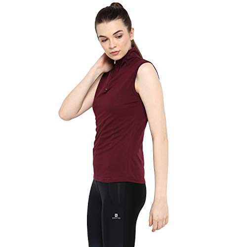 Image of Ap'pulse Women's Sleeveless 1 /4 Zip Hineck Tshirt(Pack of 2)