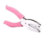 Star Single Hole Punch 1/4” Paper Hole Puncher for Crafts with Pink Soft Grip Handle for DIY Craft Tags Paper in Home, Office, Classroom (Star)