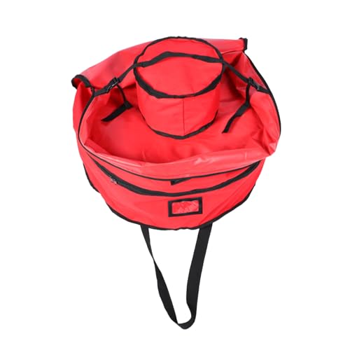 GOOHOCHY 1pc Double Layered Round Storage Bag Garland Holder for Wreaths Organizer and Holiday Storage