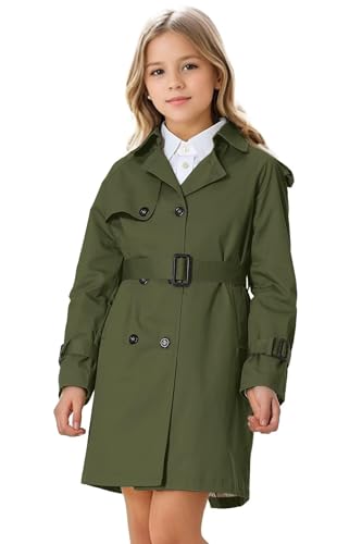 Image of Cromoncent Kids Rain Jacket, Raincoats Lightweight Waterproof Trench Coat for Boys Girls
