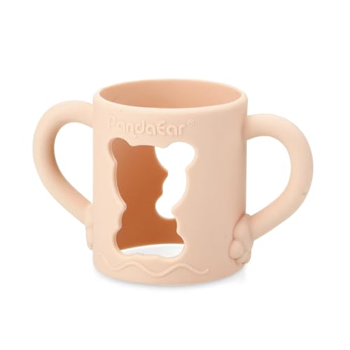 PandaEar 4er Pack Silikon Babyflaschen-Griffe, kompatibel mit Dr. Brown’s 250 ml/8 oz Schmale Babyflaschen, Ergonomische Flaschenhalter für Babys, BPA-frei