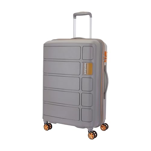 Image of Kamiliant American Tourister Medium Harrier Zing 68 Cms Check-in (PP) Hard Sided 8 Wheels Spinner Luggage /Suitcase /Trolley Bag (Light Grey) (Double Wheel), Medium
