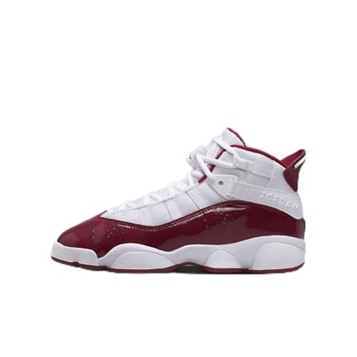 Jordan 6 Rings Big Kids' Shoes (323419-165, White/Team Red) Size 4.5