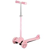 ColorBaby EVO Patinete 3 Ruedas, Color Rosa, Manillar Ajustable 3 Alturas, Base Antideslizante, Freno Trasero, Mide 59x25x62/72, Peso máx. 35 kg, Juguetes niños 2 años, Patinetes Infantiles (54333)
