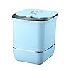 FSJJD 3 kg Mini Waschmaschine Hohe Temperaturen Kochen und Waschen Kleines halbautomatisches einzelnes Fass (Color : Blue)