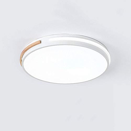 Lustres de plafond à lampe à LED rond moderne luminaire bois de salon