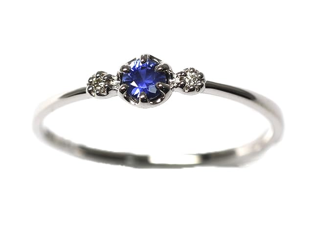 Amazon | [キャンディ] K10WG サファイア&ダイヤモンドツイン0.016ct