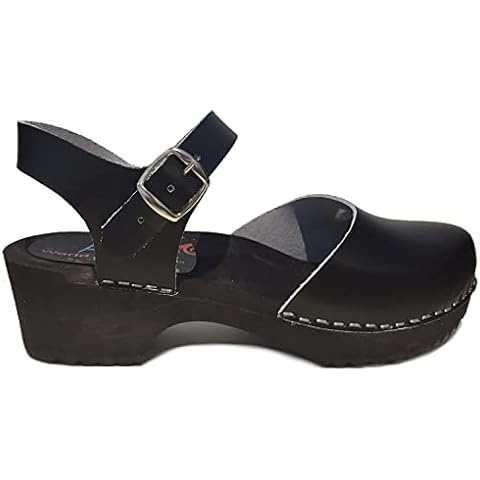 World of Clogs AM414 Clog Sandals in Black - 39 EU Cover