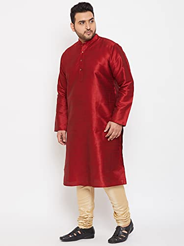 Image of VASTRAMAY Plus Size Men's Silk Blend Kurta Set-New