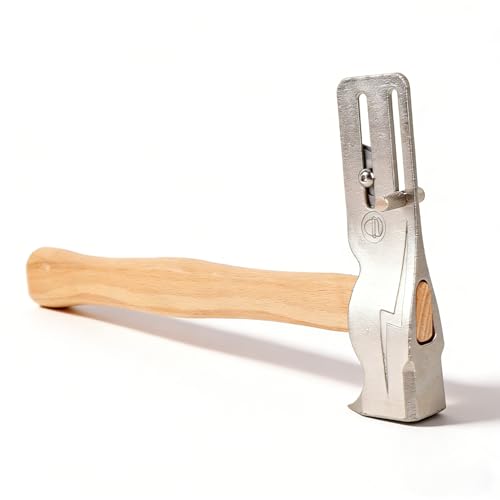 Yosoo Health Gear Magnetic Roofing Hammer with Nail Puller Utility Knife, 13 Inch Ergonomic Wooden Handle Hatchet for Repair and Installation, Multifunctional Roofing Tool
