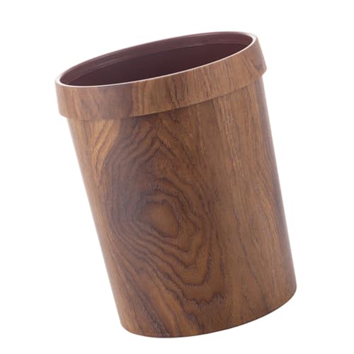 Caneca de basura plástica con acabado madera, 1 lb