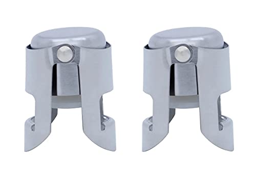 Kit Com 2 Tampas Para Champagne Espumante Aço Inox Mimo Style