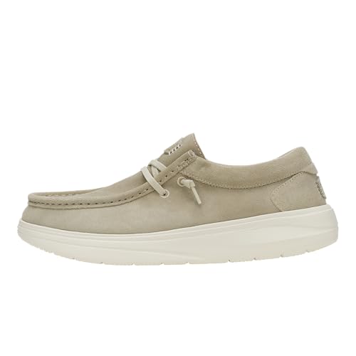 Image of HEYDUDE Men's Wally Comf Suede Slip-On Loafers | Lightweight Men's Casual Shoes | Extra Plush Midsole Padding for Everyday Wear
