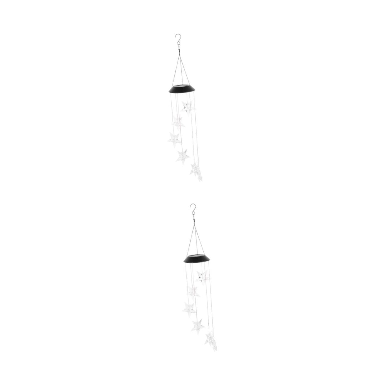 Carillons éoliens solaires lampes à énergie solaire extérieur suspendus LED de jardin