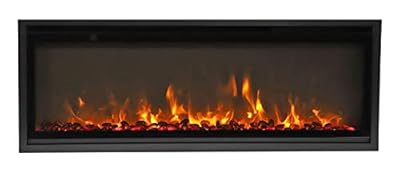 Remii WM 50" Extra Slim Electric Fireplace Slim Wall Mounted Electric Fireplace Heater with Remote Control, Smart, Adjustable Flame Colors and Speeds