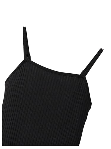 Verdusa Girl's Black Bubble Dress A Line Bow Flowy Cute Summer Cami Party Dress3