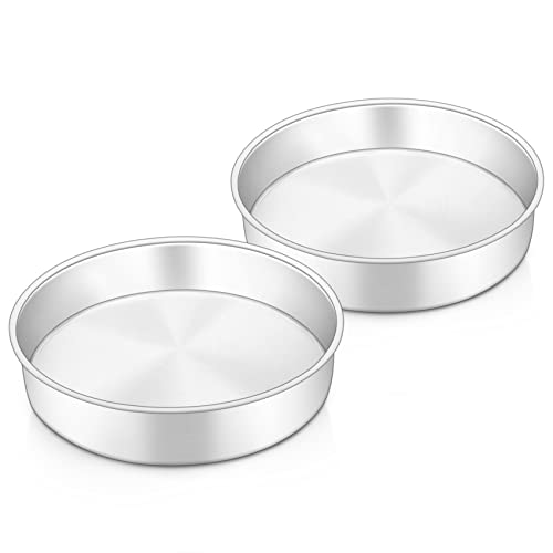 Onader Lot de 2 moules à gâteau, ronds, en acier inoxydable, pour anniversaire, mariage, Noël, non toxique et sain, facile à nettoyer et passe au...