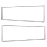 Zevnico 4x1FT Surface Mount Kit, 2 Set Aluminium Surface Mounting Bracket Kit, 4' by 1' Ceiling Mount Frame, for 48'x12' LED Flat Panel Light, Drop Ceiling Troffer Light Fixtures (Pack of 2)
