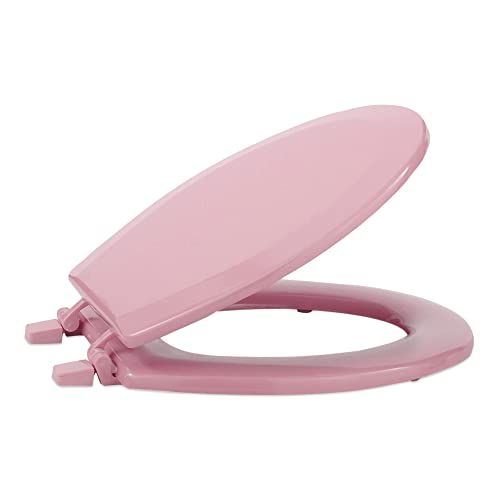 Standard Wood Toilet Seat Tea Rose - 17 Inch - Fits All Standard Size Fixtures - Easy to Install Fantasia by Achim Home Decor