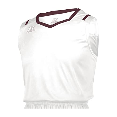 Russell Athletic Athletic Cut Men's Basketball Jersey White/Maroon M