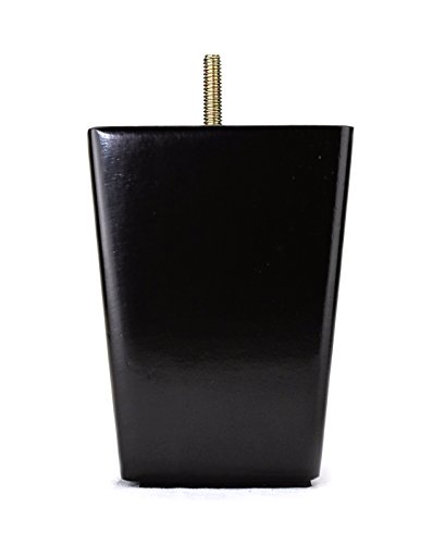 ProFurnitureParts 5" Inch Espresso Finish Square Tapered Wood W/ Anti Skid Pads Set of 4