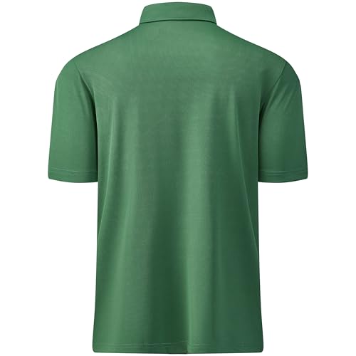 Image of Mens Golf Shirt Short Sleeve Moisture Wicking Dry Fit Performance Solid Pique Collared Golf Polo Shirts for Men