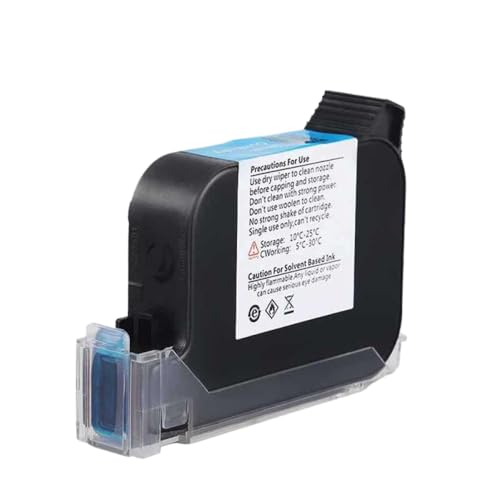 LOKLNEYK TIJ 2. Cartucho de Tinta solvente 5 Compatible con la Impresora de inyección de Tinta TIJ en línea de la Impresora Manual de la Fecha de caducidad(1 Water Based Ink)