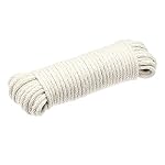 Amazon Basics Natural Cotton Braided Rope, All-Purpose, Clothesline, DIY Crafts, Versatile, Indoor & Outdoor Use, 3/16 Inch x 50 Foot (4.5mm x 15m), Off White - Image 2
