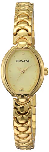 Sonata Quartz Analog Champagne Dial Metal Strap Watch for Women-NS8107YM02 (B00GSJBGC8) Amazon Price History, Amazon Price Tracker