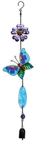 Sunset Vista Designs Metal and Glass Butterfly Suncatcher,Purple