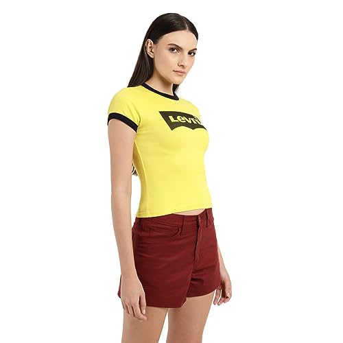 Image of Levi's Women's Cotton Slim Fit Brand Logo T-Shirt