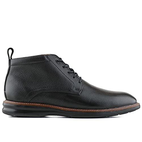 MJNY Mens Casual Comfortable Genuine Leather Chukka Laceup Ankle Boots Lightweight Breathable Classic Fashion Chelsea Dress Boots4