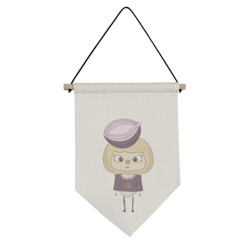 Drapeau rond en toile UU avec légumes et oignons violets pour cuisine