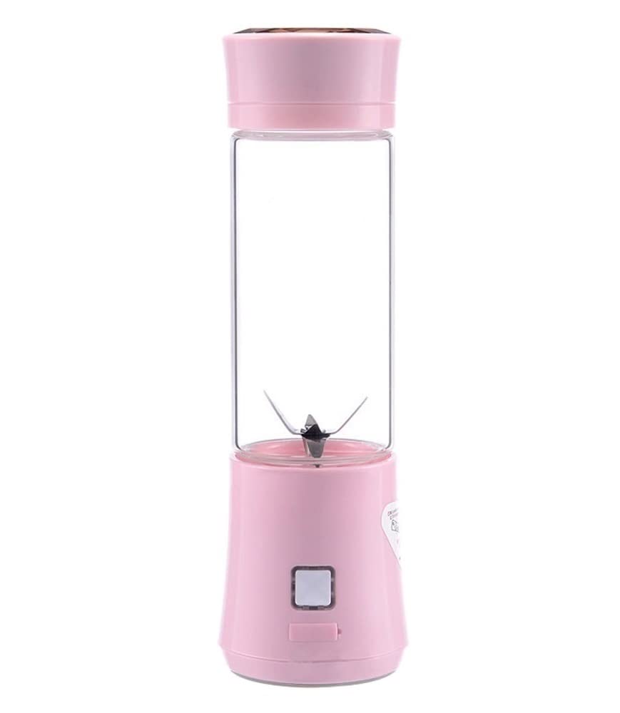 Przenośny blender - osobisty blender, mini blender z ładowaniem przez USB, 6 ostrzy, ręczny blender do uprawiania sportu, podróży, na siłownię, do kuchni (kolor: zielony) (różowy)