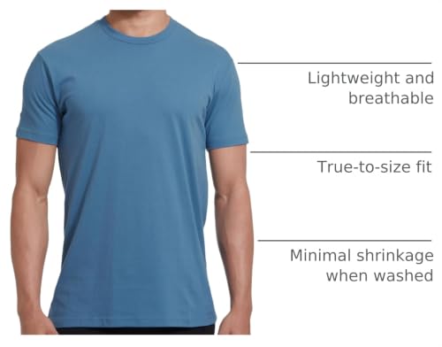 Image of True Classic Mens T-Shirts - Short Sleeve Crew Neck T Shirts for Man, Cotton Blend Plain Novelty Men's T-Shirts