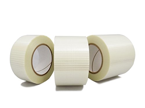 Image of GGR Supplies T.R.U. FIL-835B /D Transparent Bi-Directional Filament Strapping Tape: 7 in. x 60 yds.