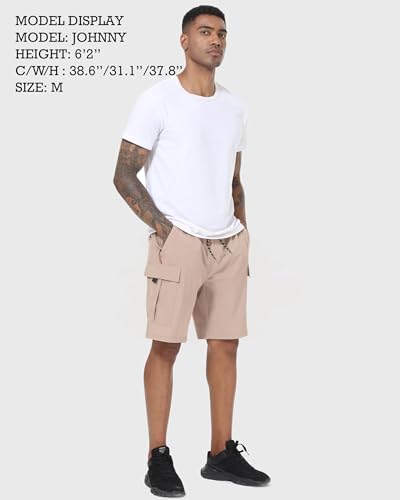 Image of Men's Cargo Shorts Quick Dry Lightweight Stretch Hiking Shorts for Men with 5 Pockets No Lining