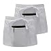 2 Piezas Delantales de Cintura, Delantal Corto Impermeable, Medio Delantal Universal, Delantal Camarero, Delantale de Cocina con 3 Bolsillos para Restaurante Casa Bar Chef Artesano Bartender (Blanco)